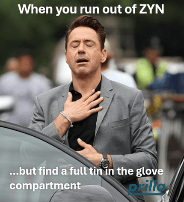 ZYN Meme - Full tin in glove compartment